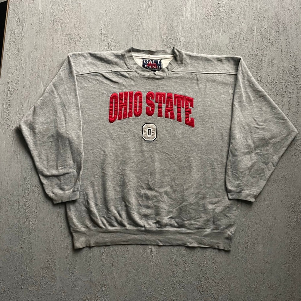 Vintage Ohio State Buckeyes Sweatshirt Mens XL Grey 90s Galt Sand
